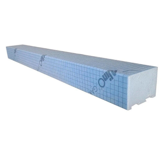 ALINO Pre-Sloped Shower Curb Bonded 2.5"X3.5"X48" Blue W/ Waterproof Membrane