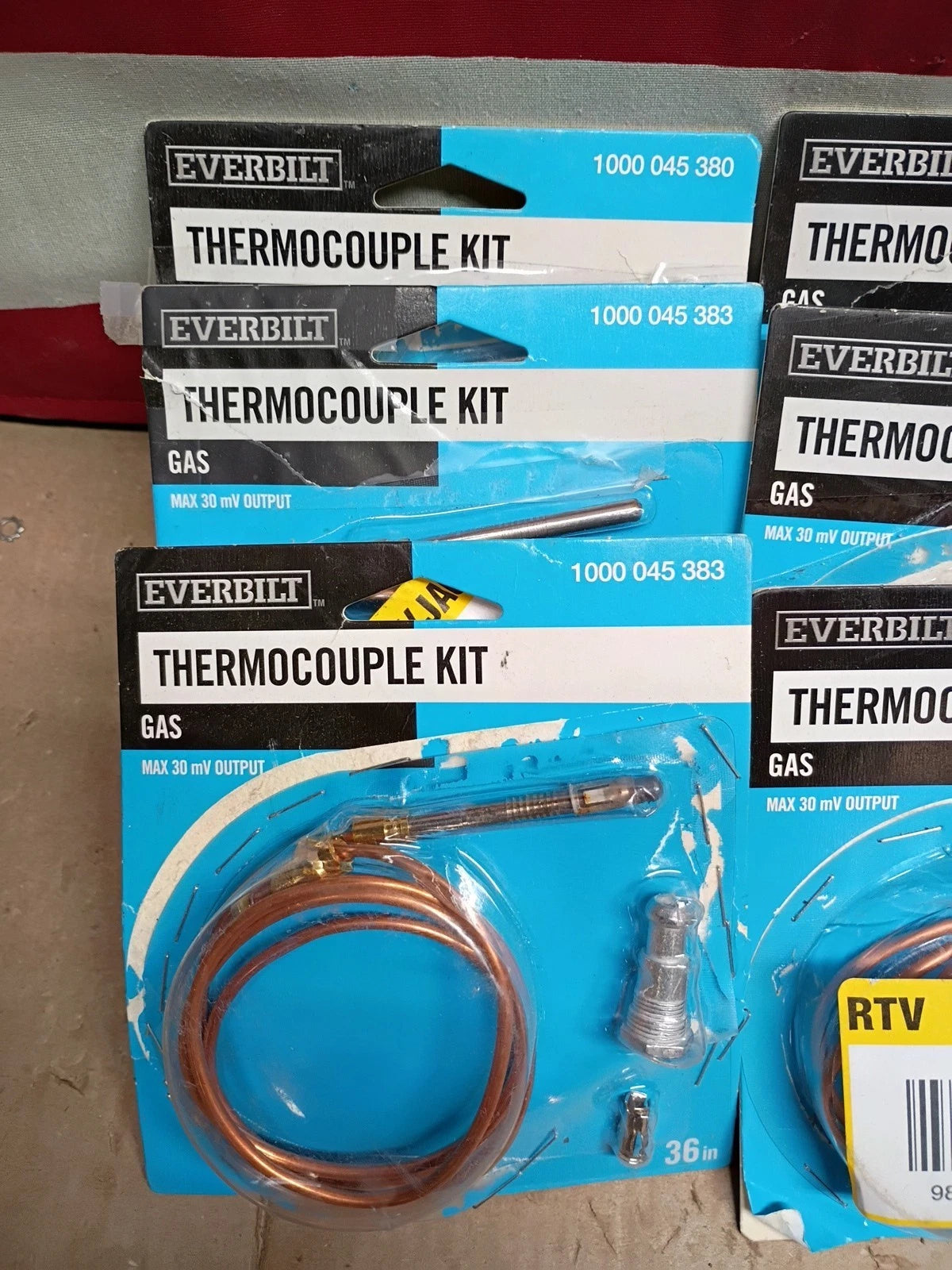 9-Pack Everbilt EBTC-24, Gas Water Heater Thermocouple 24" Open Box,