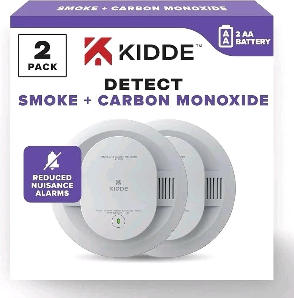 2PK Kidde 30CUDR Smoke & Carbon Monoxide Detector AA Battery Backup