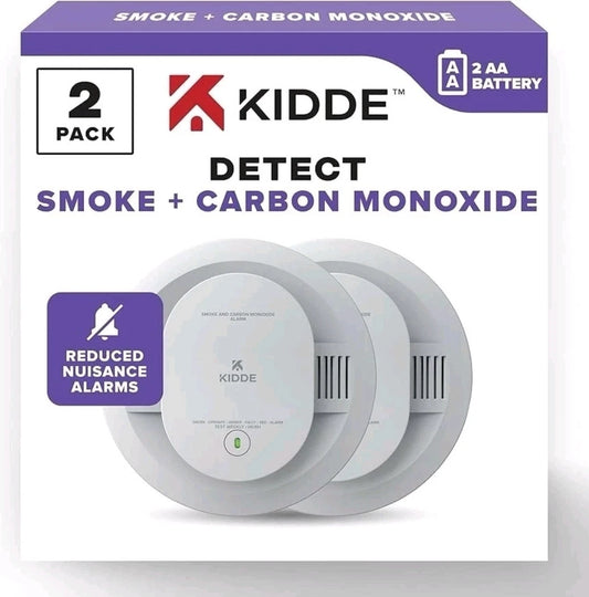 2PK Kidde 30CUDR Smoke & Carbon Monoxide Detector AA Battery Backup