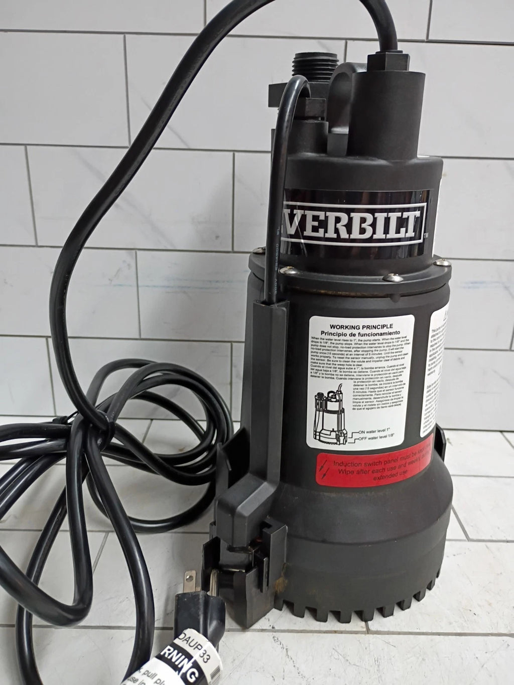 Everbilt 1/3 HP Automatic Utility Pump HDAUP33- Automatic On/Off -NEW Open Box