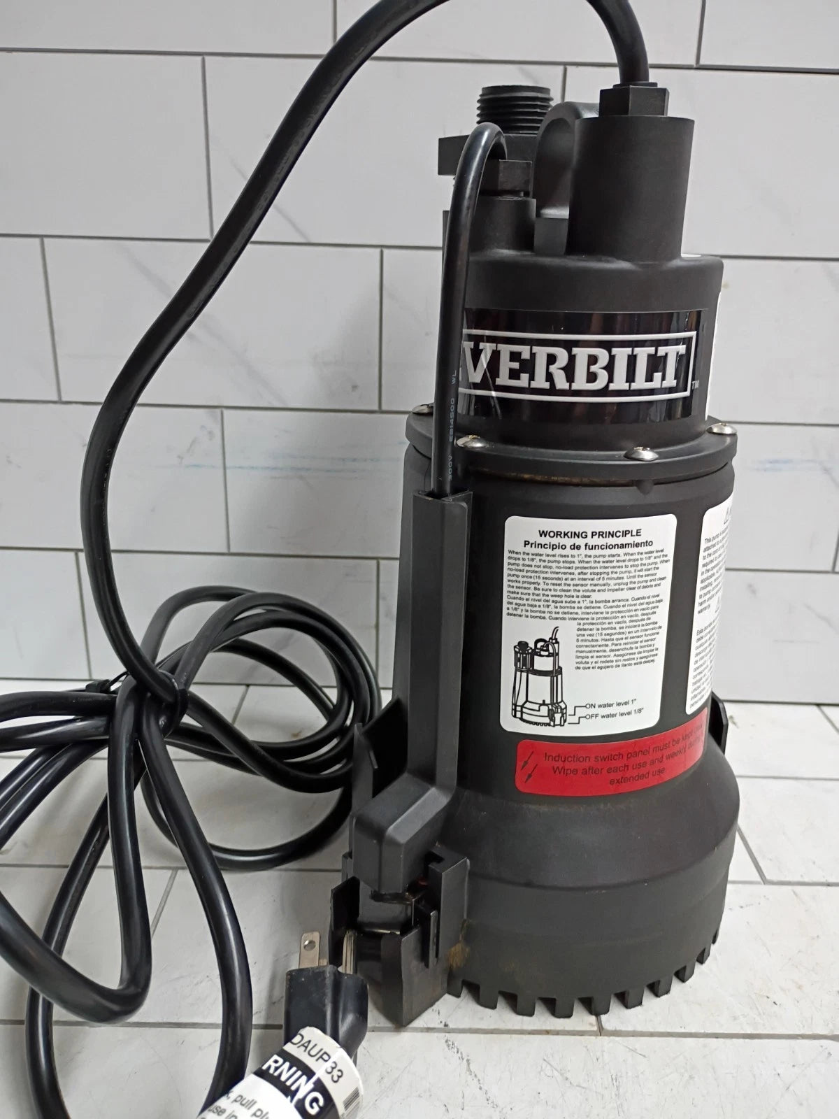 Everbilt 1/3 HP Automatic Utility Pump HDAUP33- Automatic On/Off -NEW Open Box