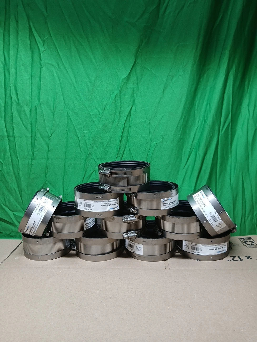 12pck Eastman Holdrite No Hub Coupling Neoprene 4" 43407HD NEW OPEN BOX