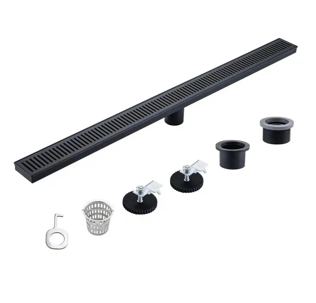 RAINLEX 36 in. Stainless Steel Linear Shower Drain with Square Pattern Drain