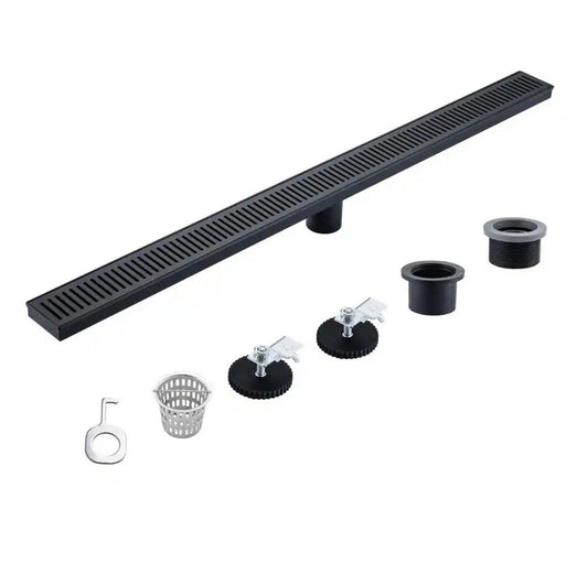 RAINLEX 36 in. Stainless Steel Linear Shower Drain with Square Pattern Drain