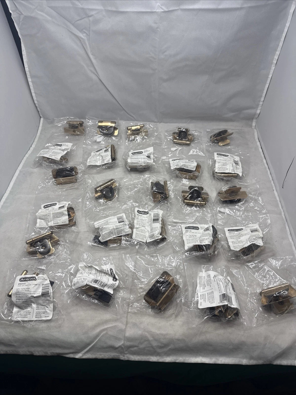 26-PACK Amerock BP8701 Functional Hardware 1/4 Inch Overlay Surface Mount Bronze