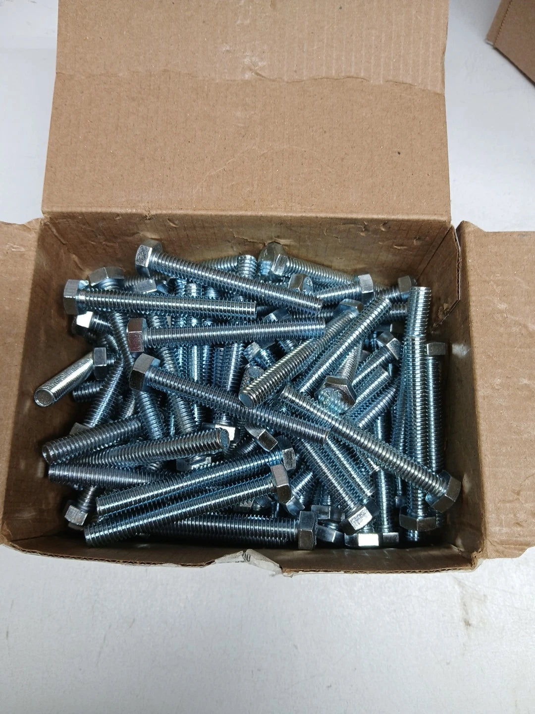 5/16"-18 x 2-1/2" Zinc Plated Steel Coarse Full Thread Hex Head Tap Bolts