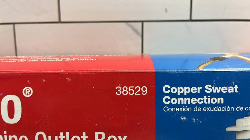 QTY of 2 Oatey 38529 Washing Machine Outlet Box, 1/2 in Connection, Brass