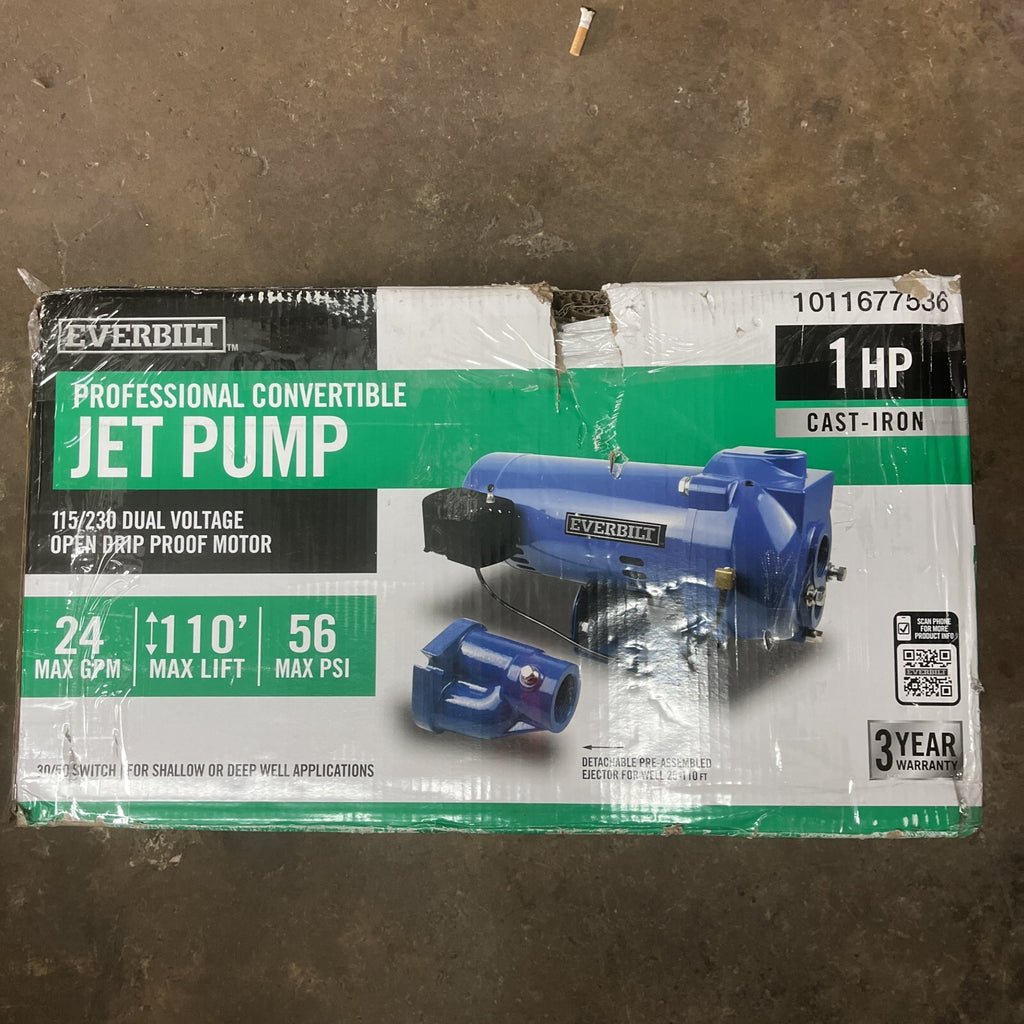Everbilt HDCWJ10, 1 HP 115/230 Volt Professional Convertible Jet Pump PARTS ONLY
