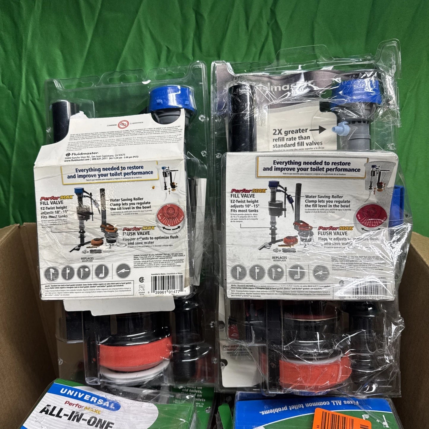 LOT OF 6 Fluidmaster Universal Complete Toilet Repair Kit 10" H 400ARHRK