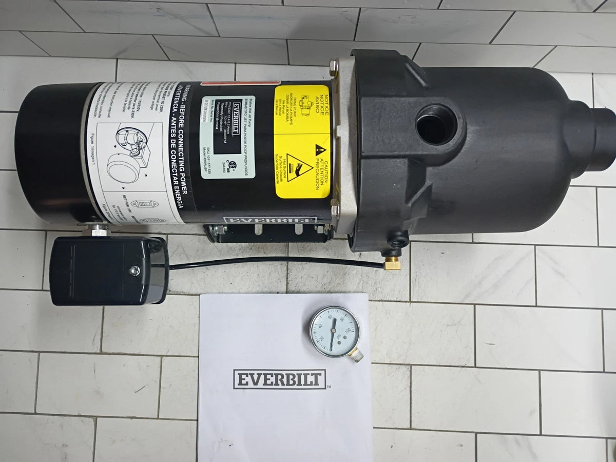 Everbilt HDSWH5P 1/2 HP Plastic Shallow Well Jet Pump New Open Box