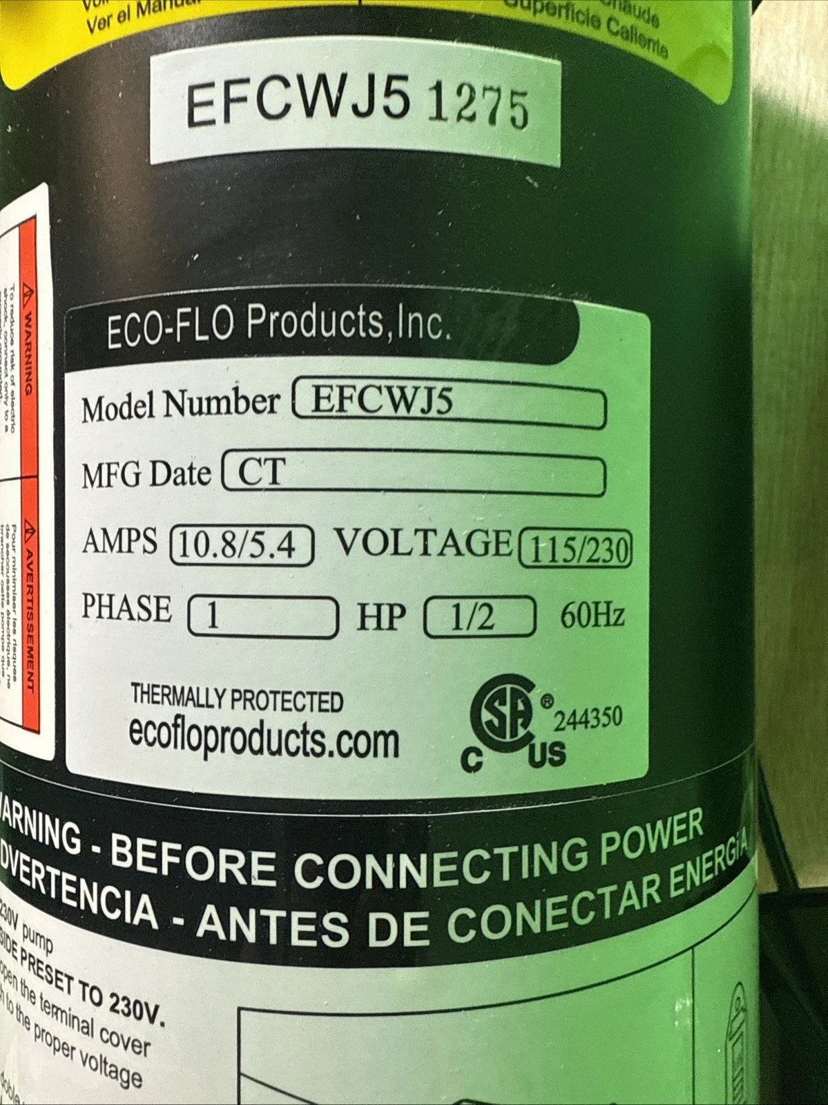 1/2 HP Convertible Deep Well Jet Pump See Pictures Small Dent Back Cover Tested