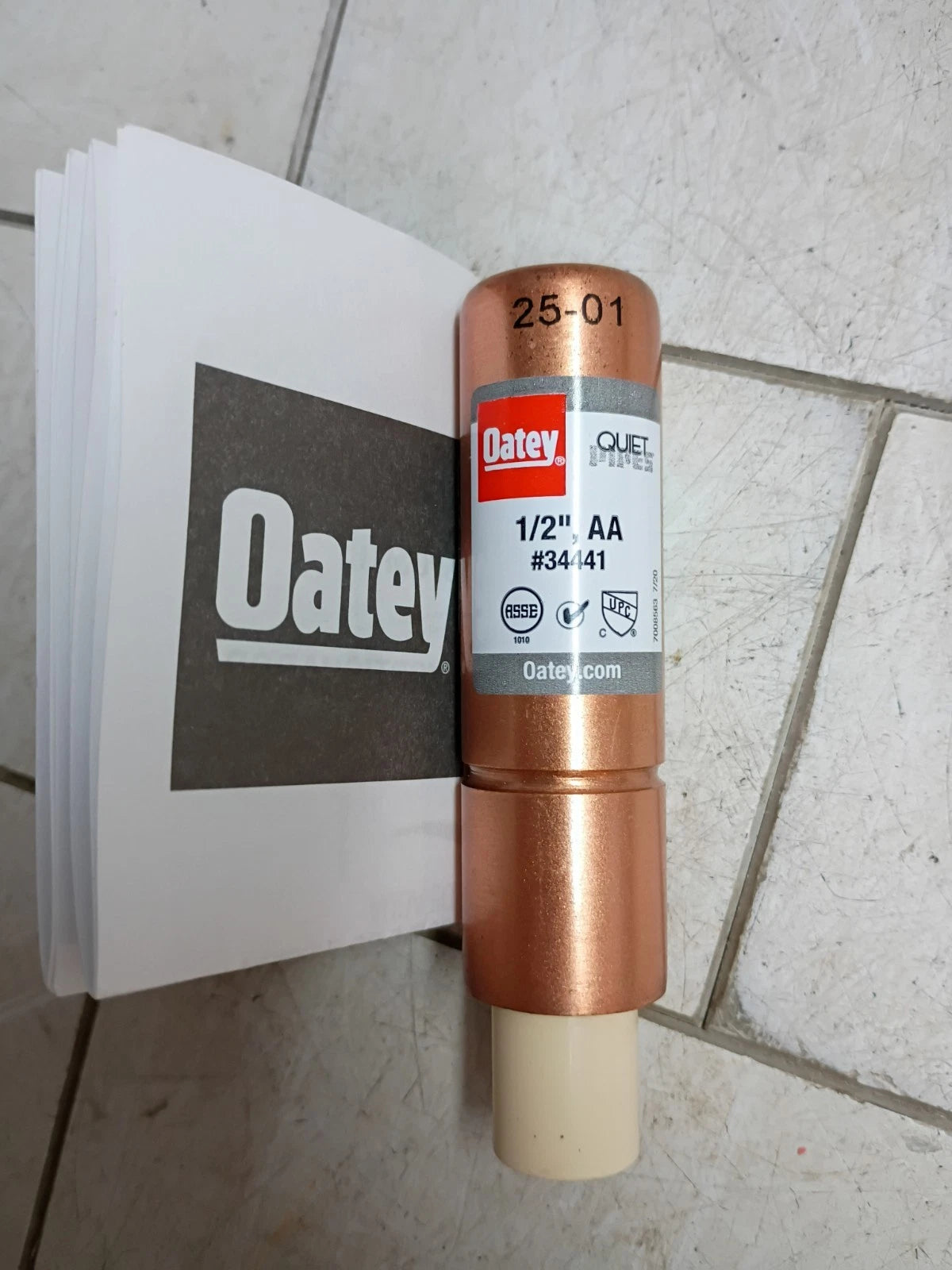 6pk Oatey Quiet Pipes Male Straight AA Hammer Arrestor CPVC 1/2" 34441 OB