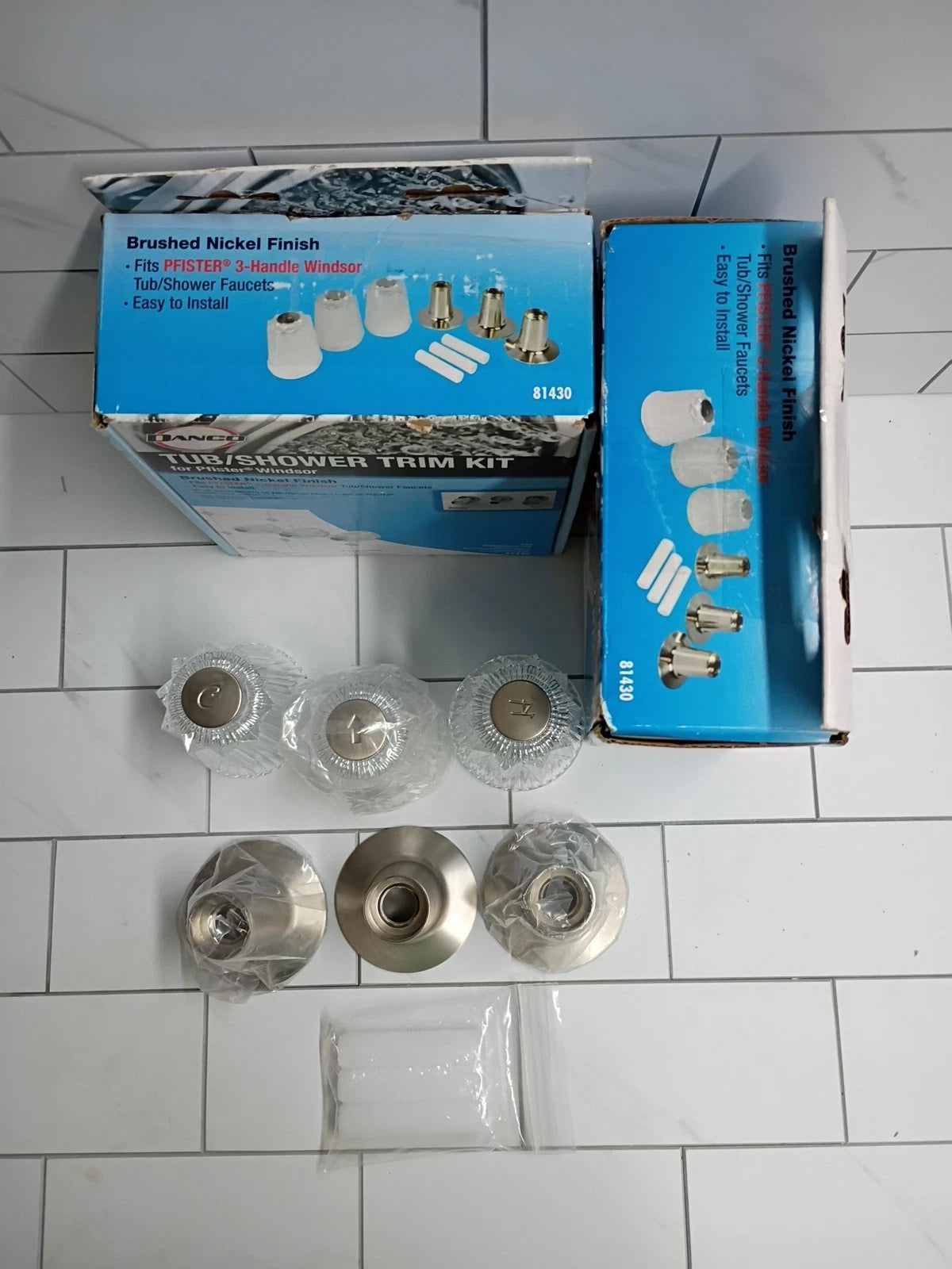 2pk Danco 81430 Tub/Shower Trim Kit Pfister Windsor Brushed Nickel Finish New OB