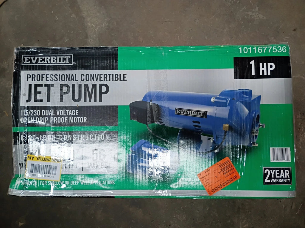 Everbilt HDCWJ10, 1 HP Professional Convertible Jet Pump PARTS ONLY