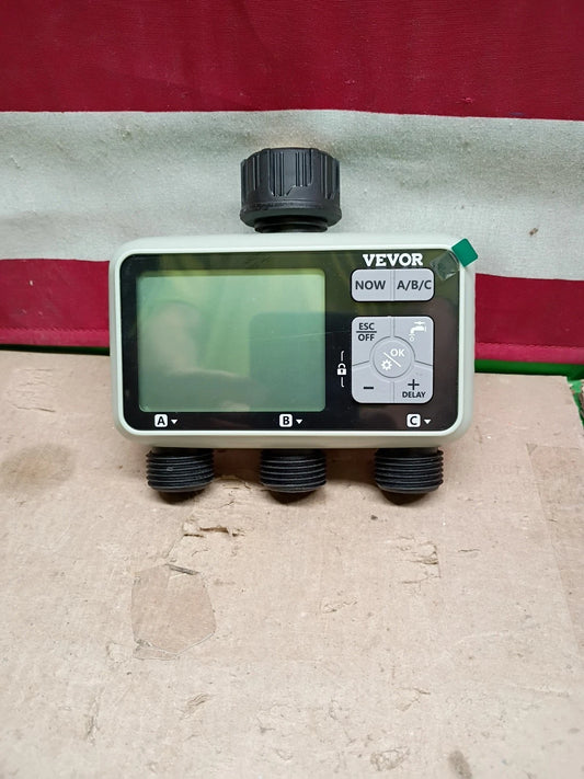 VEVOR Water Timer 3 Outlets, Hose Watering Sprinkler with 3 Independent, OB,