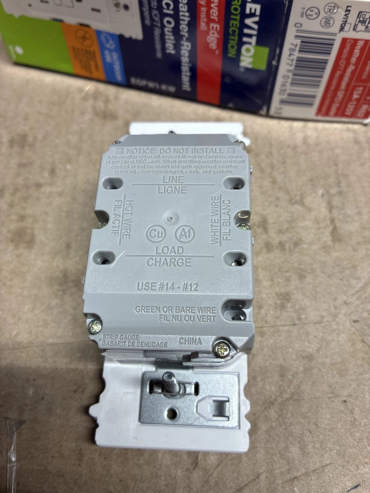 Lever Edge 15 Amp 125 Volt Self-Test Tamper/Weather Resistant GFCI Duplex Outlet