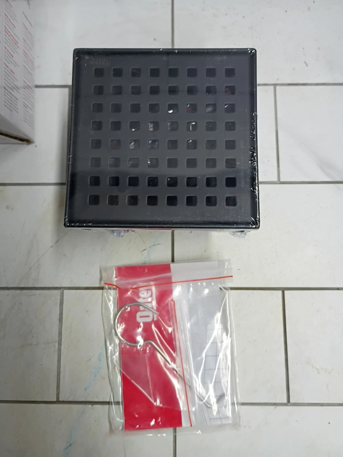 Oatey Designline 4" x 4" Square Matte Black Decorative Shower Drain Grate OB