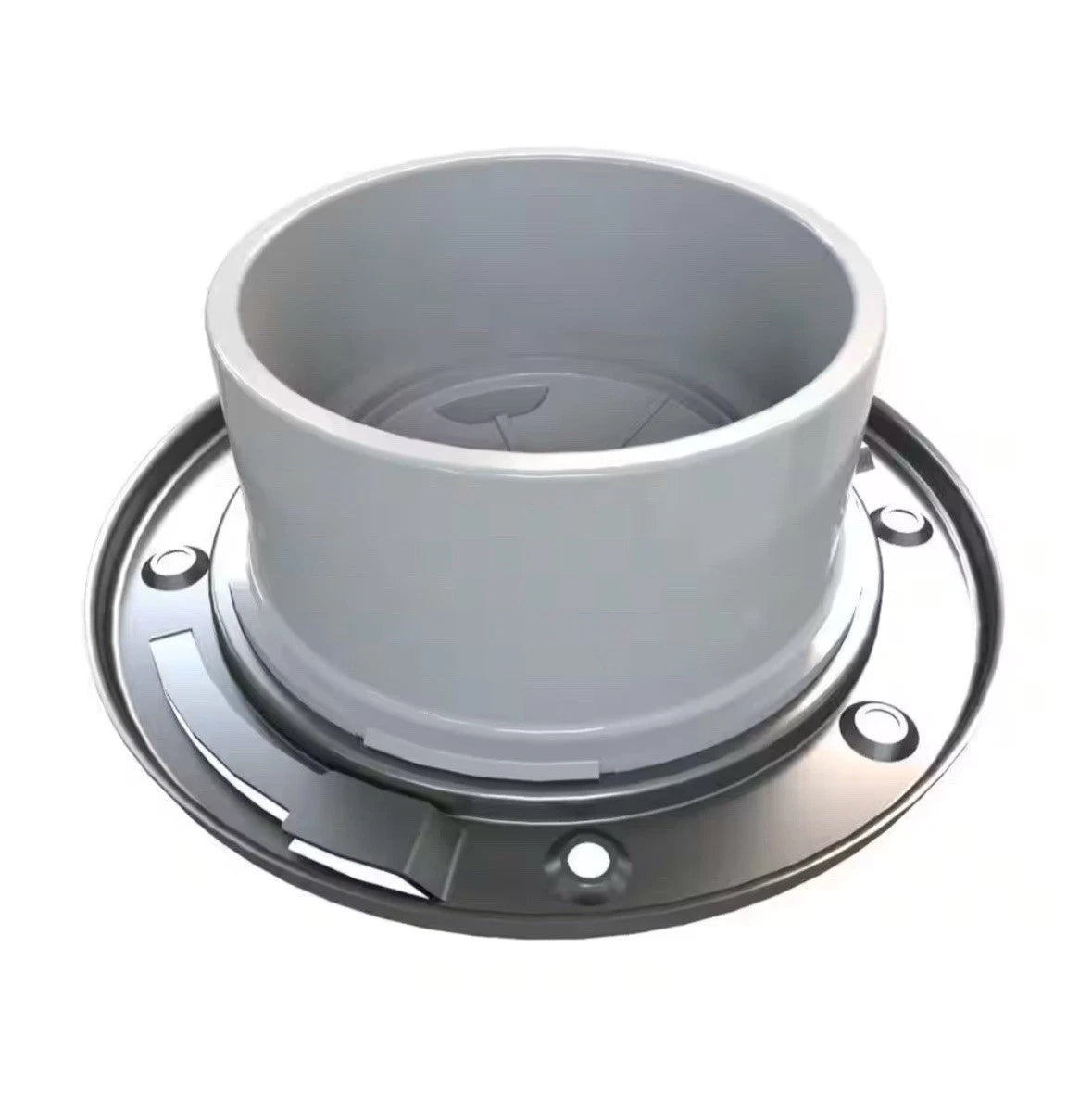 3PK Oatey Toilet Flange PVC Hub With Test Cap And Stainless Steel Ring 4" 436752