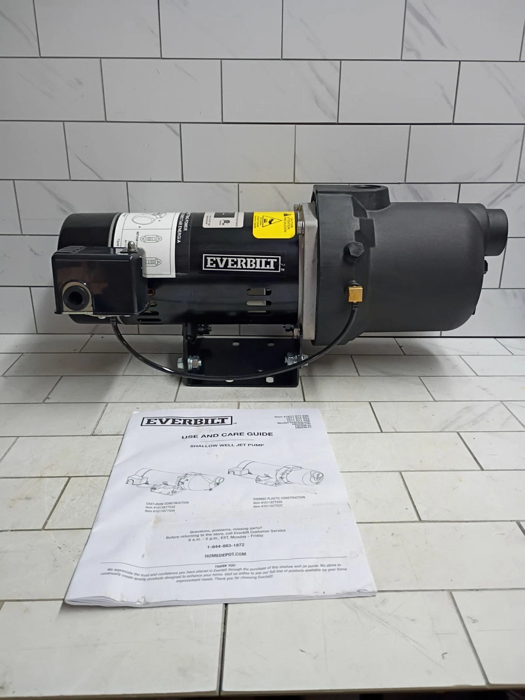 Everbilt HDSWJ5P 1/2 HP Plastic Shallow Well Jet Pump Used