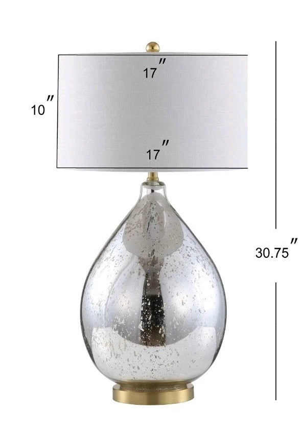 JONATHAN Y JYL1066A Sasha 30.75" Glass/Metal LED Table Lamp Glam Transitional