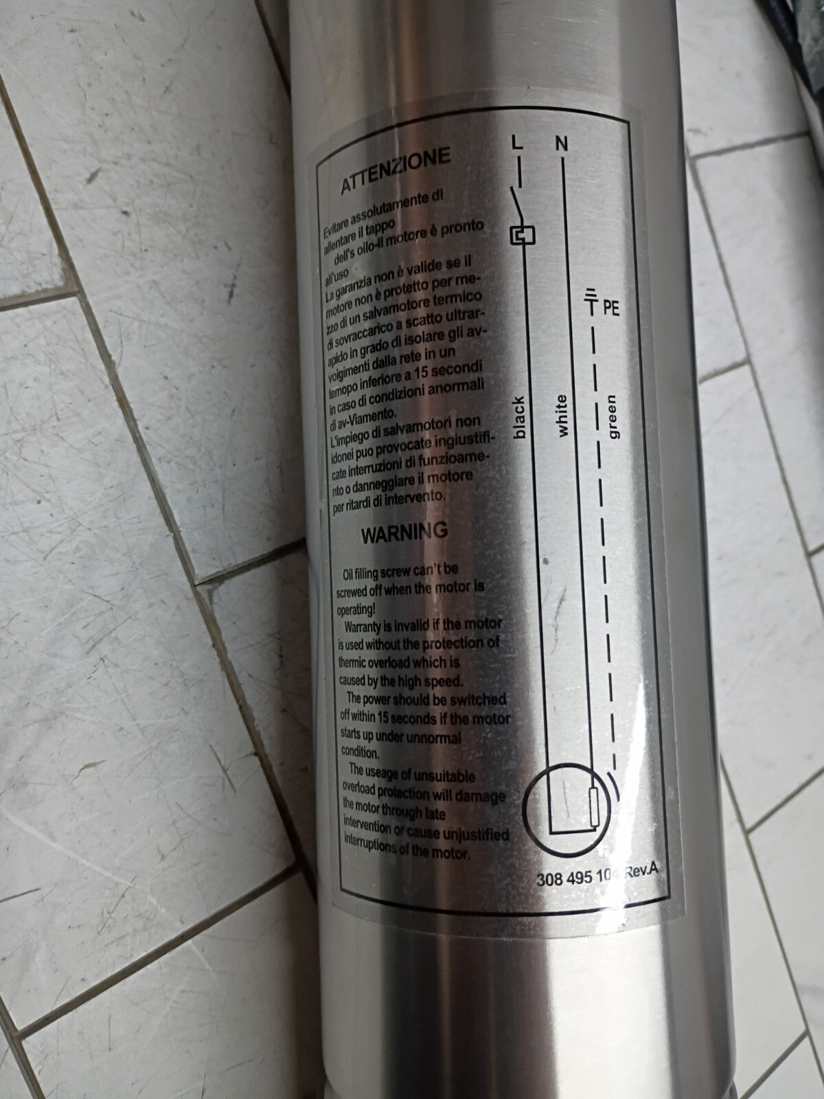 VEVOR 4SSM5/6 1HP Well Pump 207ft Submersible Pump Stainless Steel 115V OPEN BOX