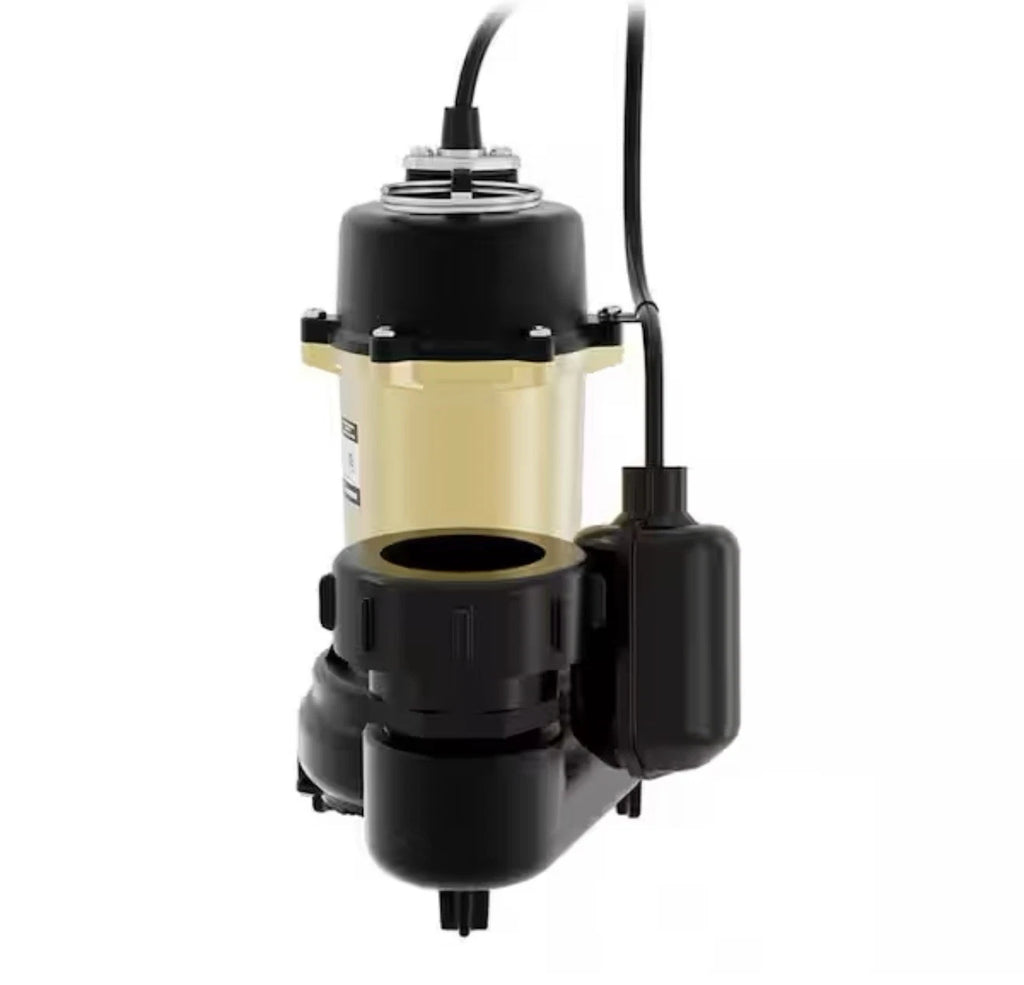K2 Pumps 3/4HP Heavy-Duty Cast Iron Effluent Septic Pump W/ Tethered Switch NEW