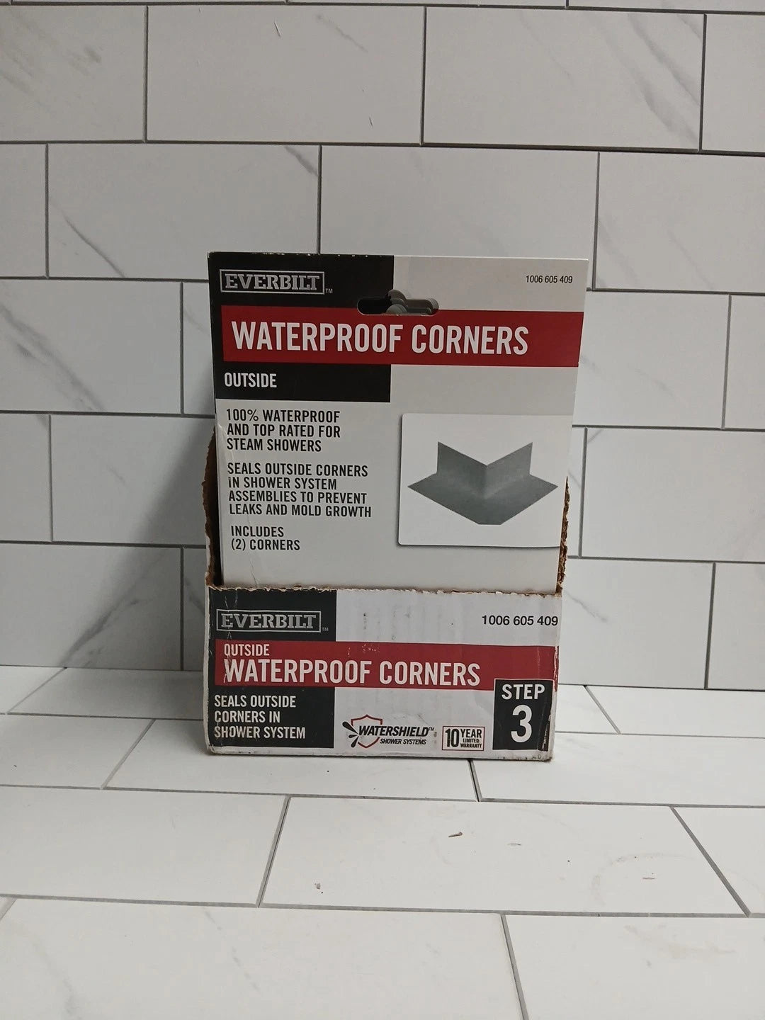 30pck Everbilt EVBWPOC2PK Watershield Shower System 90° Waterproofing Corners