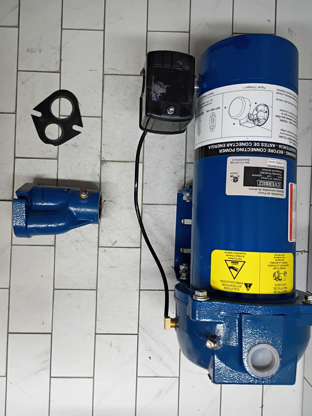 Everbilt HDCWJ10, 1 HP Professional Convertible Jet Pump PARTS ONLY READ