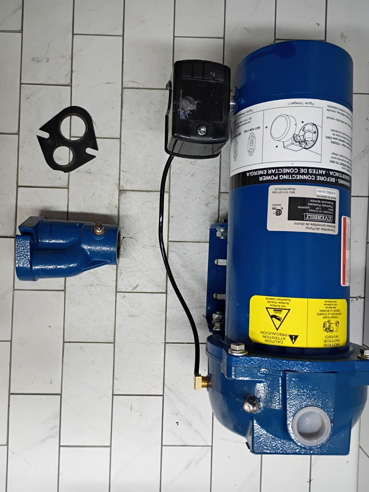 Everbilt HDCWJ10, 1 HP Professional Convertible Jet Pump PARTS ONLY READ