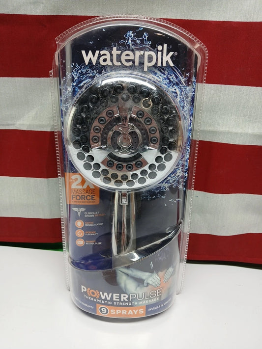 Waterpik PowerPulse 9-Spray Wall Mount Handheld Shower Head 1.8 GPM Chrome