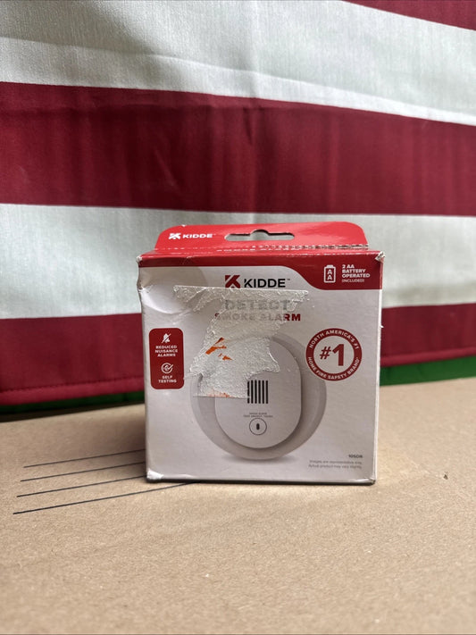Kidde 10SRD Compact 4" Battery Powered Smoke Detector w/ Photoelectric Sensor