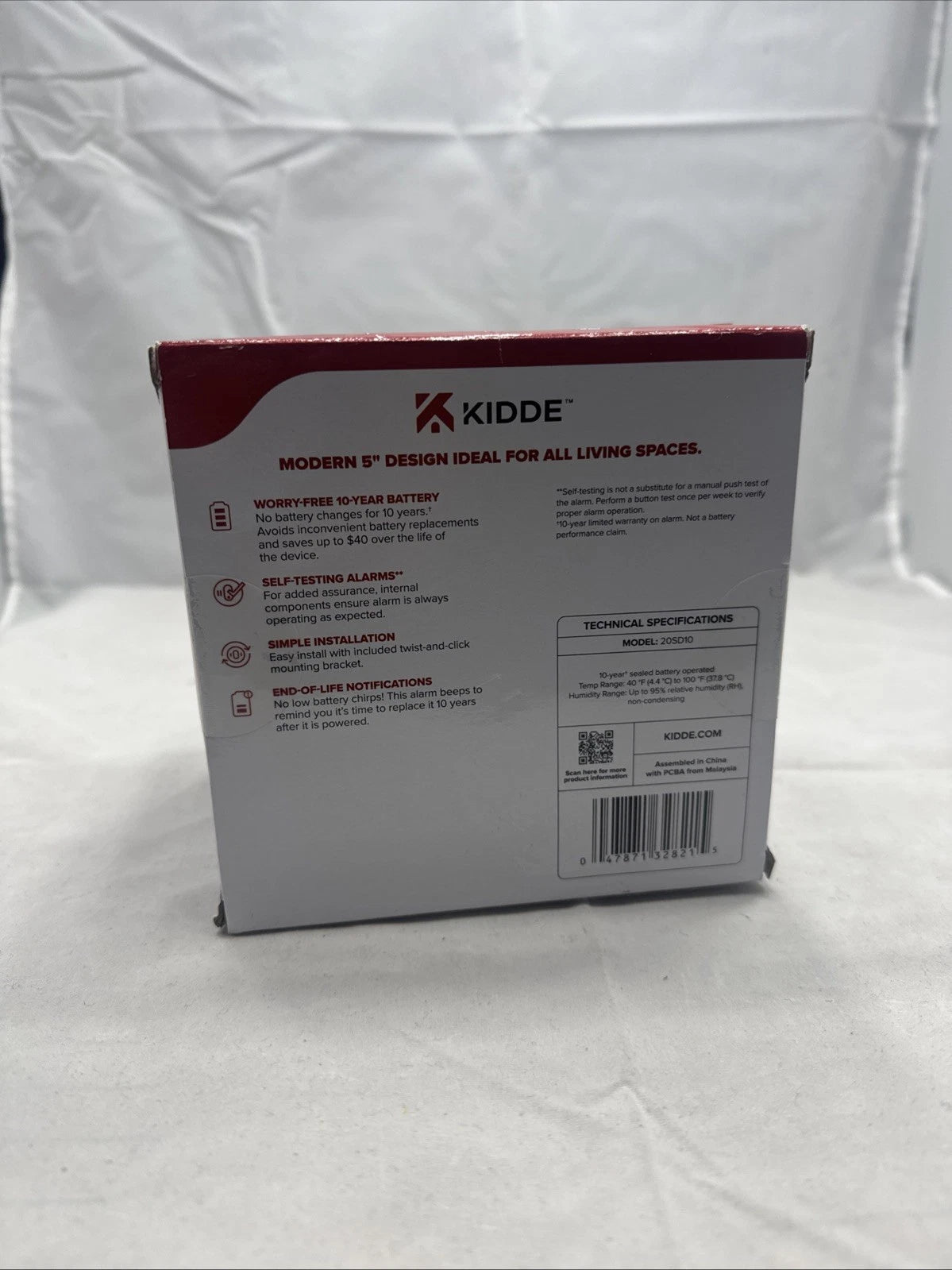 2 PCK Kidde Smoke Detector 10-Year Battery Powered LED Warning Light 20SD10 NEW