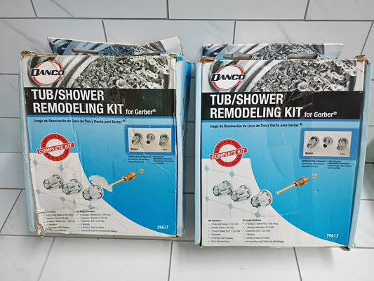 2pk DANCO 39617 GERBER HANDLE TUB SHOWER FAUCET REMODEL REBUILD FULL KIT New OB
