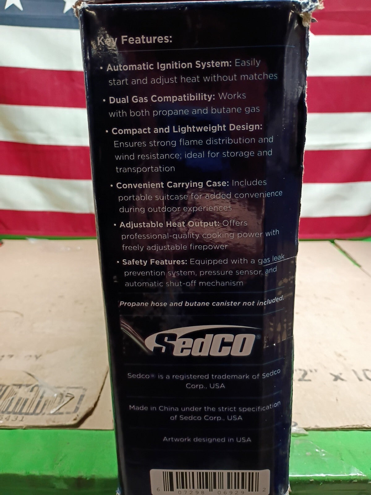 Sedco SD-GS200 Dual Gas Portable Camping Stove Double Burner.