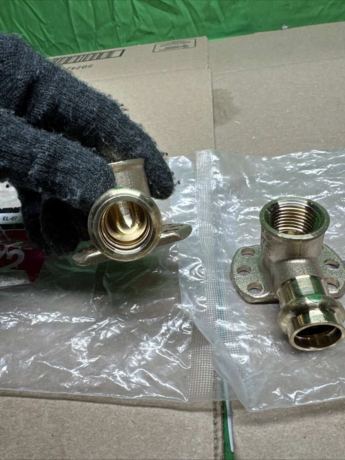 2PK Viega ProPress 1/2" Press x 1/2" FPT Zero-Lead Bronze 90° Drop Ear Elbow