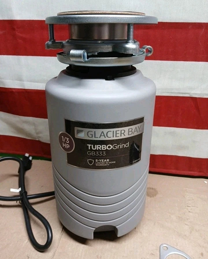 Glacier Bay TurboGrind GB300 1/3 Hp Garbage Disposal with Power Cord OB