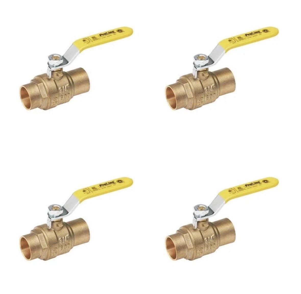 ProLine Series 3/4 in. Brass SWT Full Port Ball Valve (4-Pack)