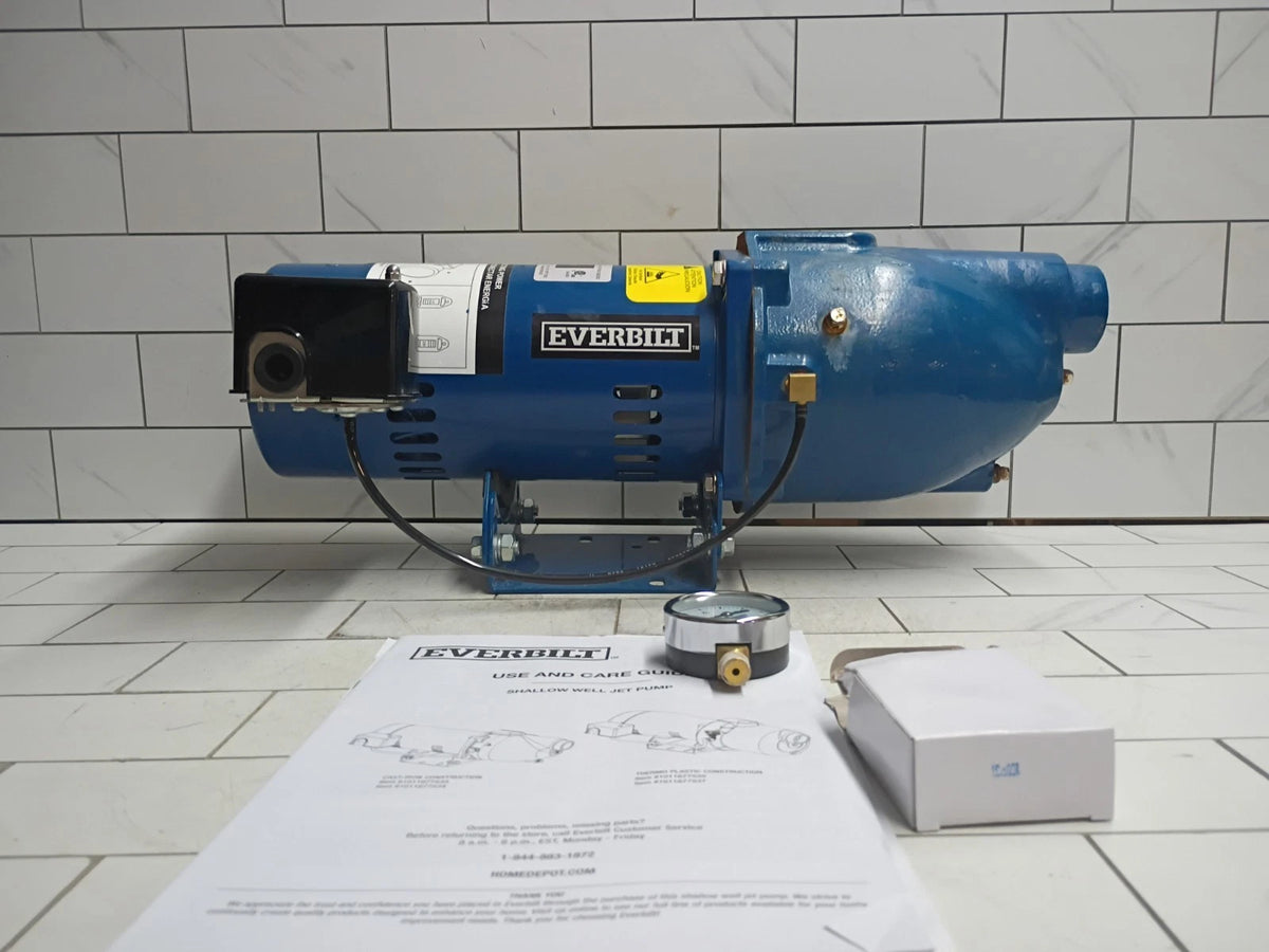Everbilt HDSWJ5 Shallow Well Jet Pump Cast Iron 1/2HP FOR PARTS