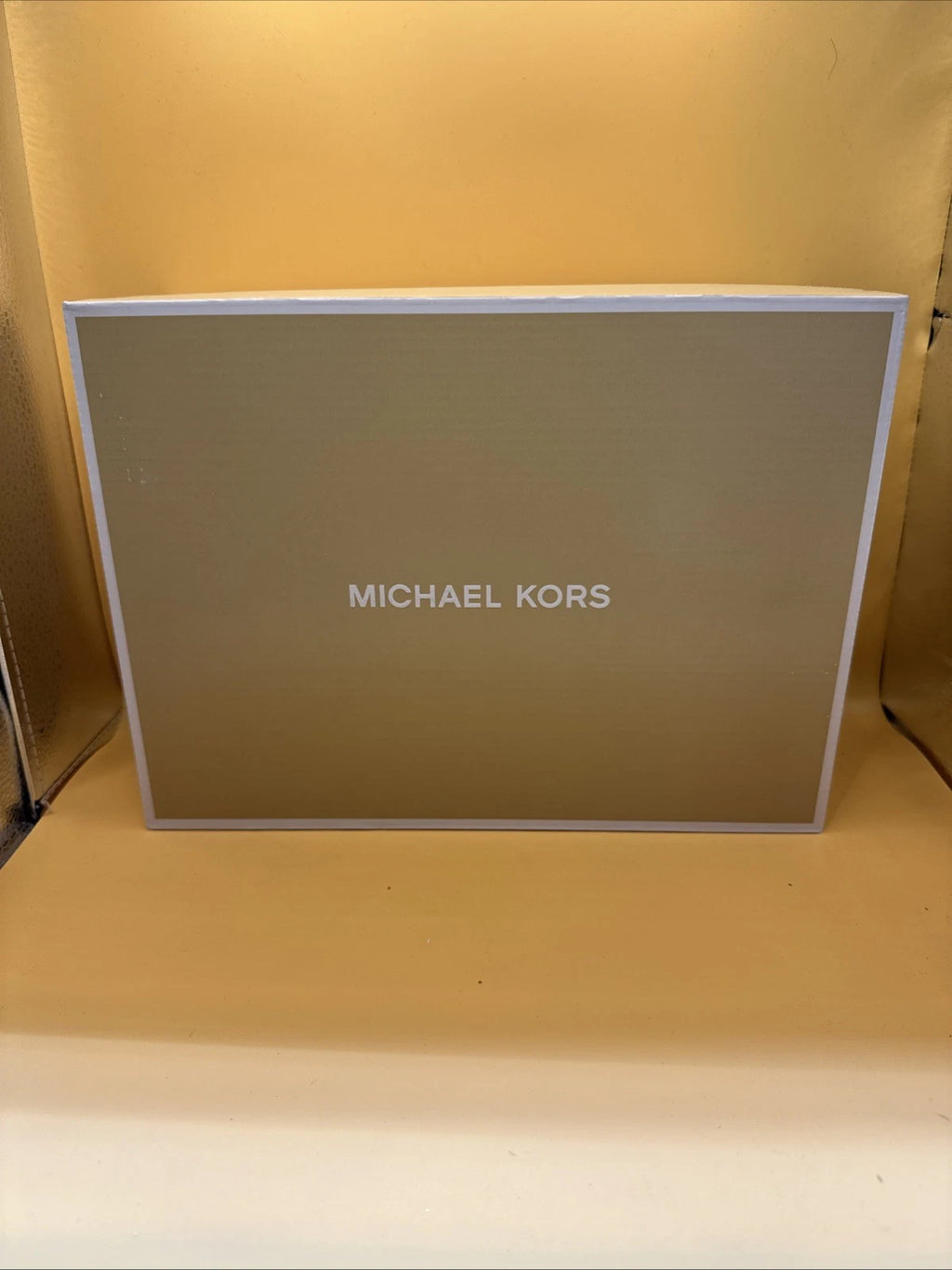 Michael Kors Simone Mid Gold Glitter Strappy Slingback Sandal New w/Box Size 7M