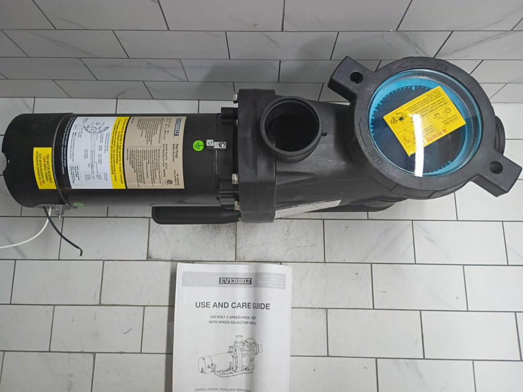 Everbilt SPP10002-2SP  1HP Pool Pump 2 Speed 230V ***NO UNIONS*** OPEN BOX