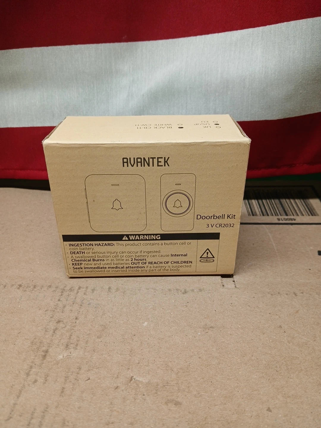 Wireless Door Bell, AVANTEK Mini Waterpoof Doorbell Chime Operating at 1000 Feet