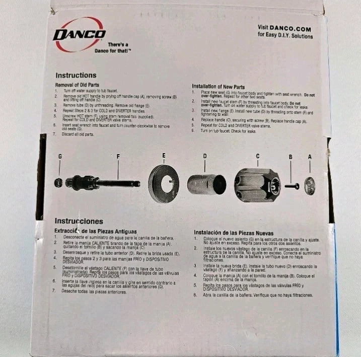 6pk Danco Tub/Shower Remodeling Kit for Gerber 39617 Complete - Open Box