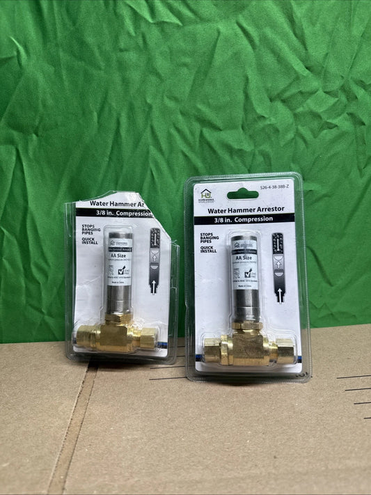 Homewerks Water Hammer Arrestor with No Lead 3/8" OD Comp x 3/8" LOT OF 2