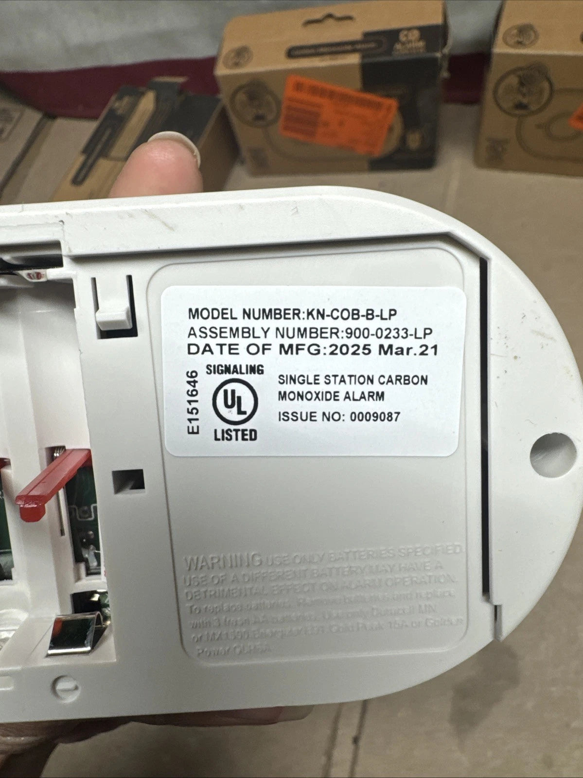 3PK Kidde KN-COB-B-LP Nighthawk Carbon Monoxide Alarm- Battery Operated 21029508