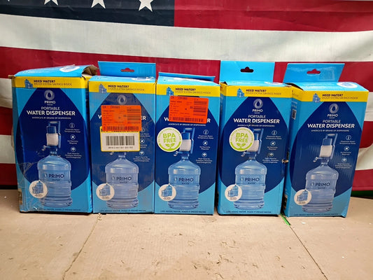 5-Packs Primo 900179 Portable Manual Water Pump, Blue and White, OB,