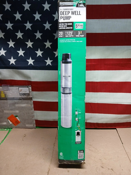 Everbilt 1 HP Submersible 3-Wire Motor 10 GPM Deep Well Potable Water Pump