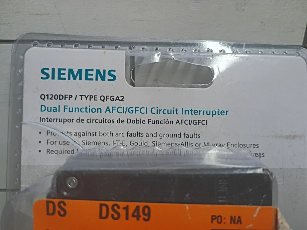(2 Pack)Siemens 20A Dual Function AFCI/GFCI Circuit Breaker (Q120DFP) Open Box