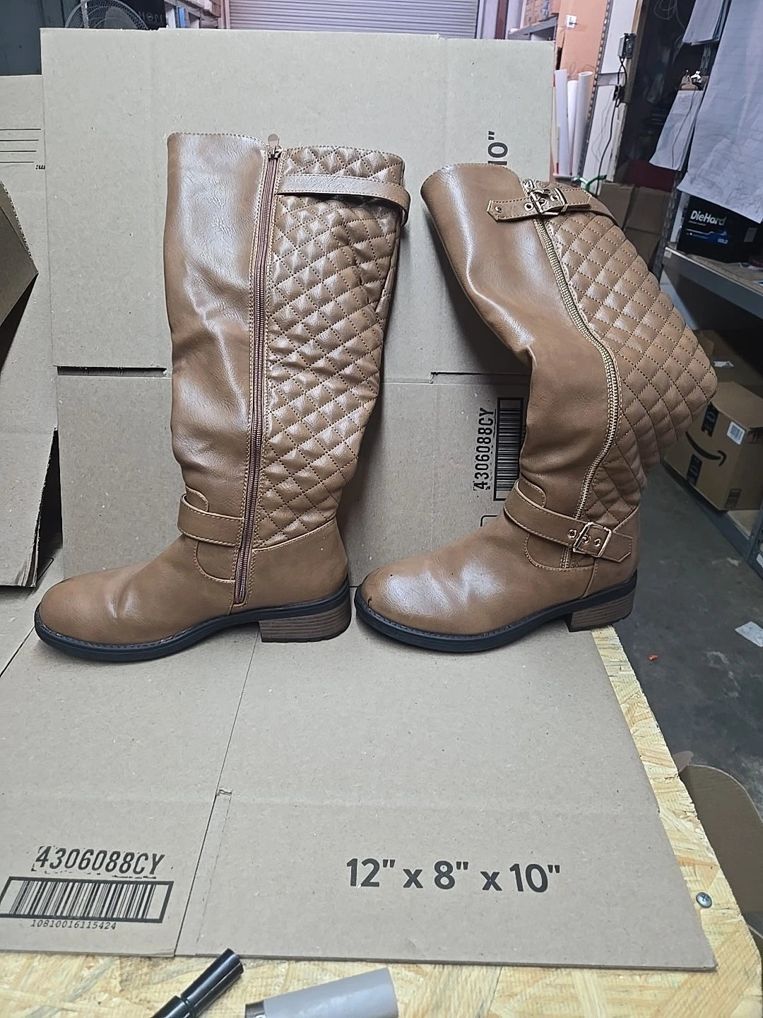 DREAM PAIRS Women's Wide Calf Comfortable Winter Knee High Riding Boots Sz 8.5