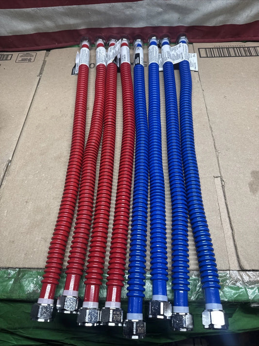 Lot Of 8 Everbilt 3/4" X 24" Water Heater Flex Connector Red & Blue New Openbox